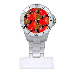 Heart Pattern Plastic Nurses Watch