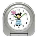 Valentines day girl Travel Alarm Clocks Front