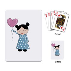 Valentines Day Girl Playing Card by Valentinaart