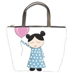 Valentines Day Girl Bucket Bags by Valentinaart