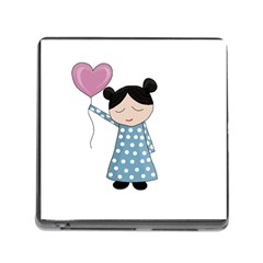 Valentines Day Girl Memory Card Reader (square) by Valentinaart