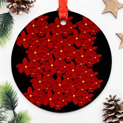 Red bouquet  Round Ornament (Two Sides)