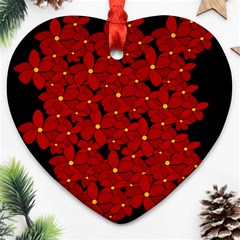 Red bouquet  Heart Ornament (Two Sides)