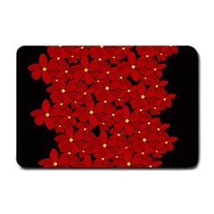 Red bouquet  Small Doormat 