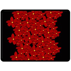 Red bouquet  Double Sided Fleece Blanket (Large) 