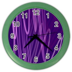 The Background Design Color Wall Clocks by Nexatart