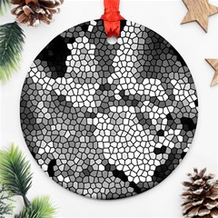 Mosaic Stones Glass Pattern Ornament (round) by Nexatart