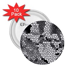 Mosaic Stones Glass Pattern 2 25  Buttons (10 Pack)  by Nexatart