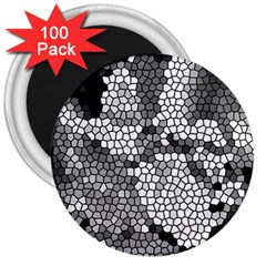 Mosaic Stones Glass Pattern 3  Magnets (100 Pack)