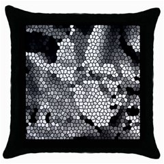 Mosaic Stones Glass Pattern Throw Pillow Case (black) by Nexatart