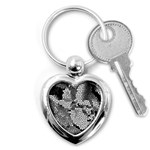 Mosaic Stones Glass Pattern Key Chains (Heart)  Front