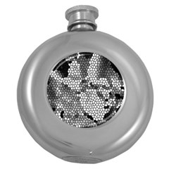 Mosaic Stones Glass Pattern Round Hip Flask (5 Oz) by Nexatart