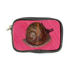 Snail Pink Background Coin Purse