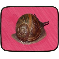 Snail Pink Background Double Sided Fleece Blanket (mini)  by Nexatart