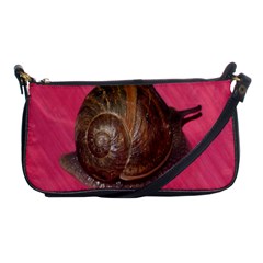 Snail Pink Background Shoulder Clutch Bags by Nexatart