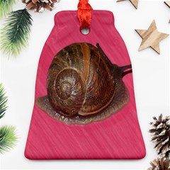 Snail Pink Background Ornament (bell)