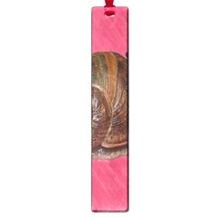 Snail Pink Background Large Book Marks by Nexatart