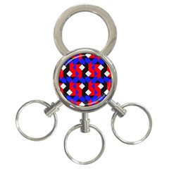 Pattern Abstract Artwork 3-ring Key Chains by Nexatart