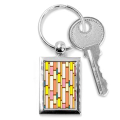 Retro Blocks Key Chains (rectangle)  by Nexatart