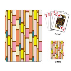 Retro Blocks Playing Card by Nexatart