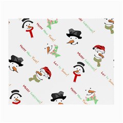 Snowman Christmas Pattern Small Glasses Cloth by Nexatart