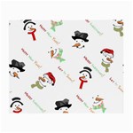 Snowman Christmas Pattern Small Glasses Cloth (2-Side) Front