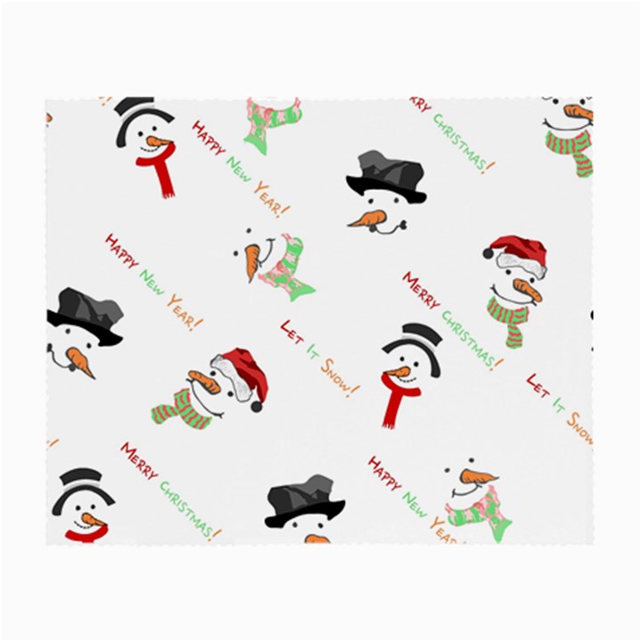 Snowman Christmas Pattern Small Glasses Cloth (2-Side)