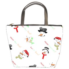 Snowman Christmas Pattern Bucket Bags by Nexatart