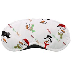 Snowman Christmas Pattern Sleeping Masks by Nexatart