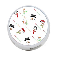 Snowman Christmas Pattern 4-port Usb Hub (two Sides) 