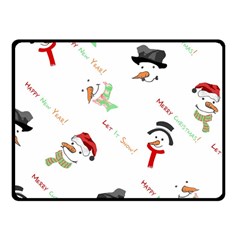 Snowman Christmas Pattern Fleece Blanket (small)