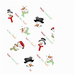 Snowman Christmas Pattern Small Garden Flag (two Sides) by Nexatart