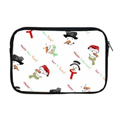 Snowman Christmas Pattern Apple Macbook Pro 17  Zipper Case by Nexatart