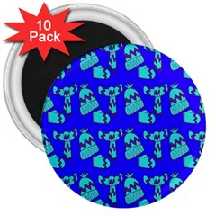 Winter 3  Magnets (10 Pack)  by Nexatart