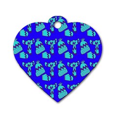 Winter Dog Tag Heart (one Side) by Nexatart