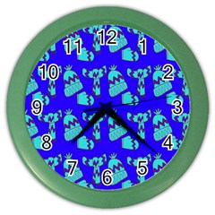 Winter Color Wall Clocks by Nexatart