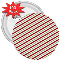 Stripes 3  Buttons (100 Pack) 