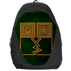 One Stroke Owl Backpack Bag by Nexatart