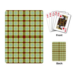 Geometric Tartan Pattern Square Playing Card by Nexatart