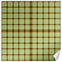 Geometric Tartan Pattern Square Canvas 16  X 16   by Nexatart