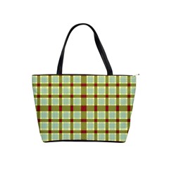 Geometric Tartan Pattern Square Shoulder Handbags by Nexatart