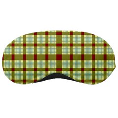 Geometric Tartan Pattern Square Sleeping Masks by Nexatart