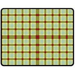 Geometric Tartan Pattern Square Double Sided Fleece Blanket (medium)  by Nexatart