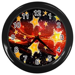 Holiday Space Wall Clocks (black) by Nexatart