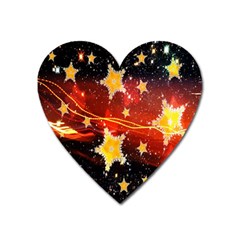 Holiday Space Heart Magnet