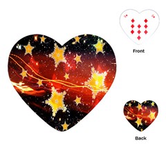 Holiday Space Playing Cards (heart)  by Nexatart