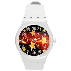 Holiday Space Round Plastic Sport Watch (m) by Nexatart