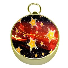 Holiday Space Gold Compasses by Nexatart