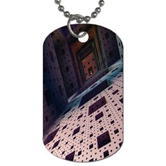 Industry Fractals Geometry Graphic Dog Tag (one Side) by Nexatart