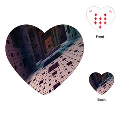 Industry Fractals Geometry Graphic Playing Cards (heart)  by Nexatart